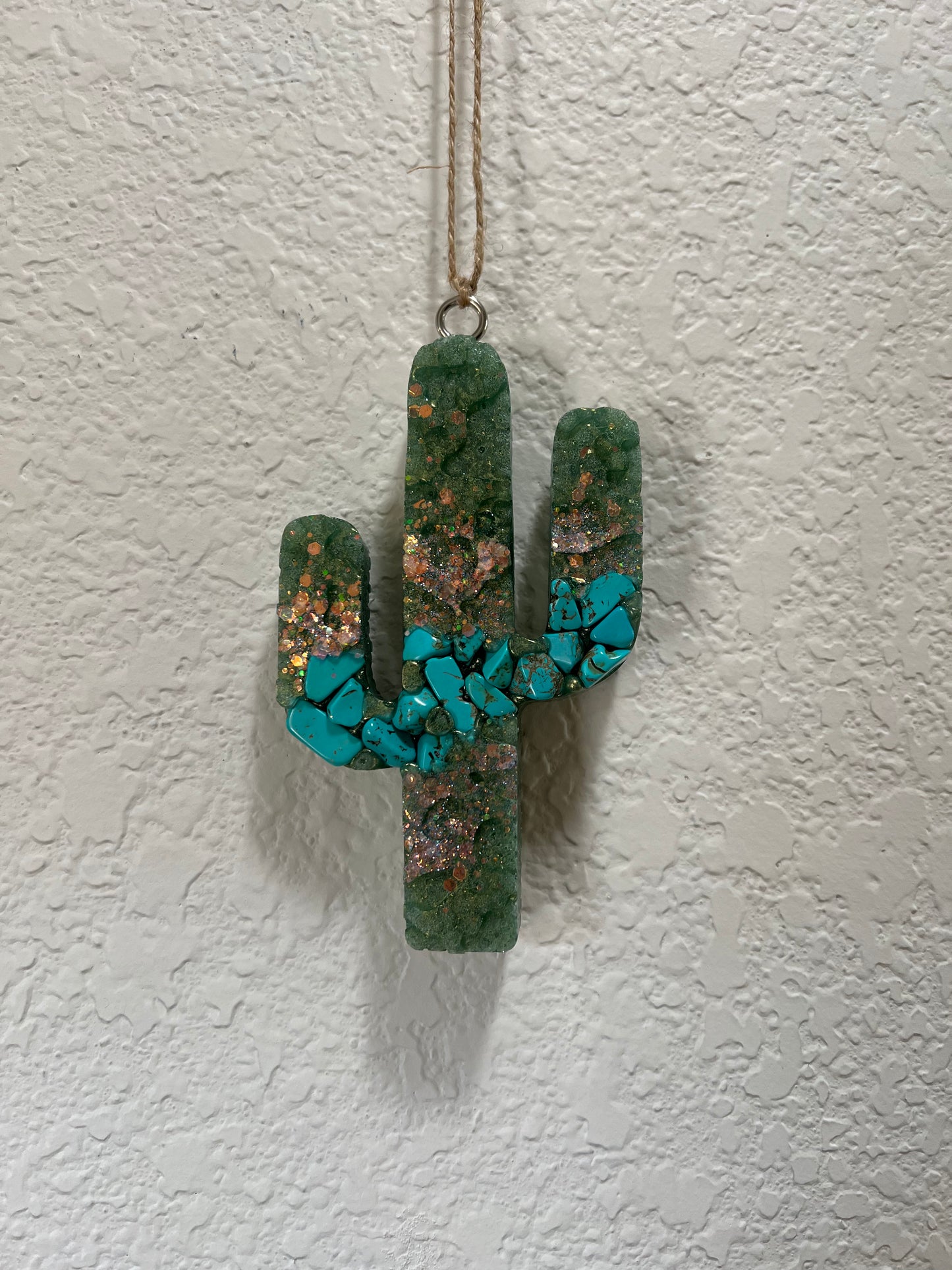 Cactus with stones and glitter