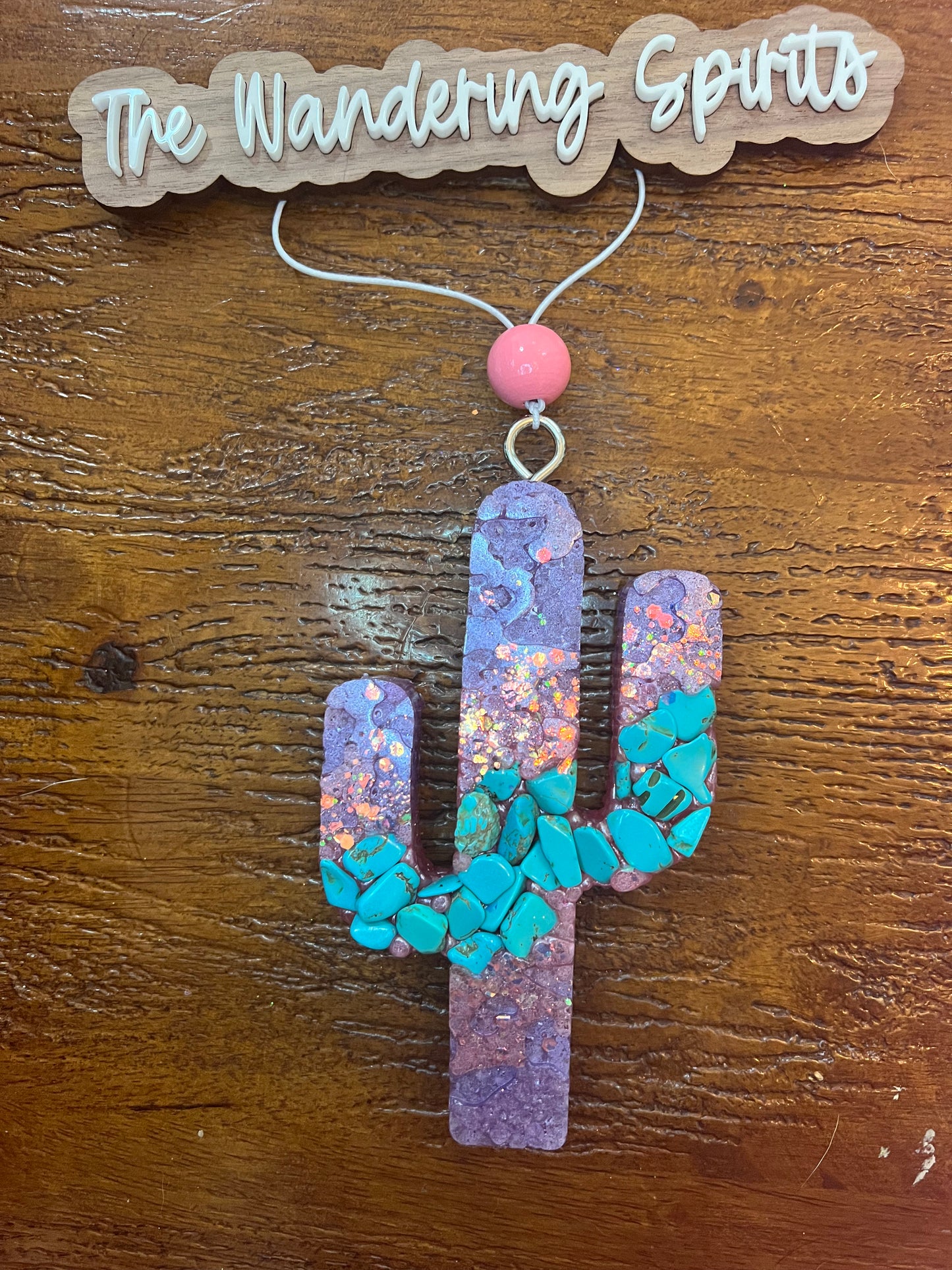 Cactus with stones and glitter