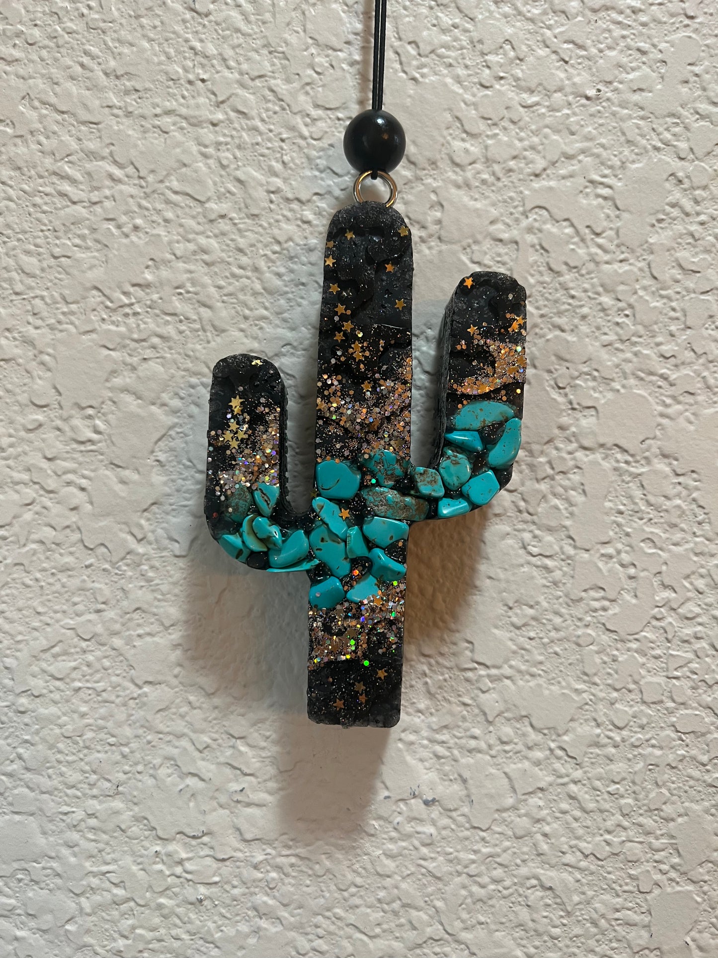 Cactus with stones and glitter